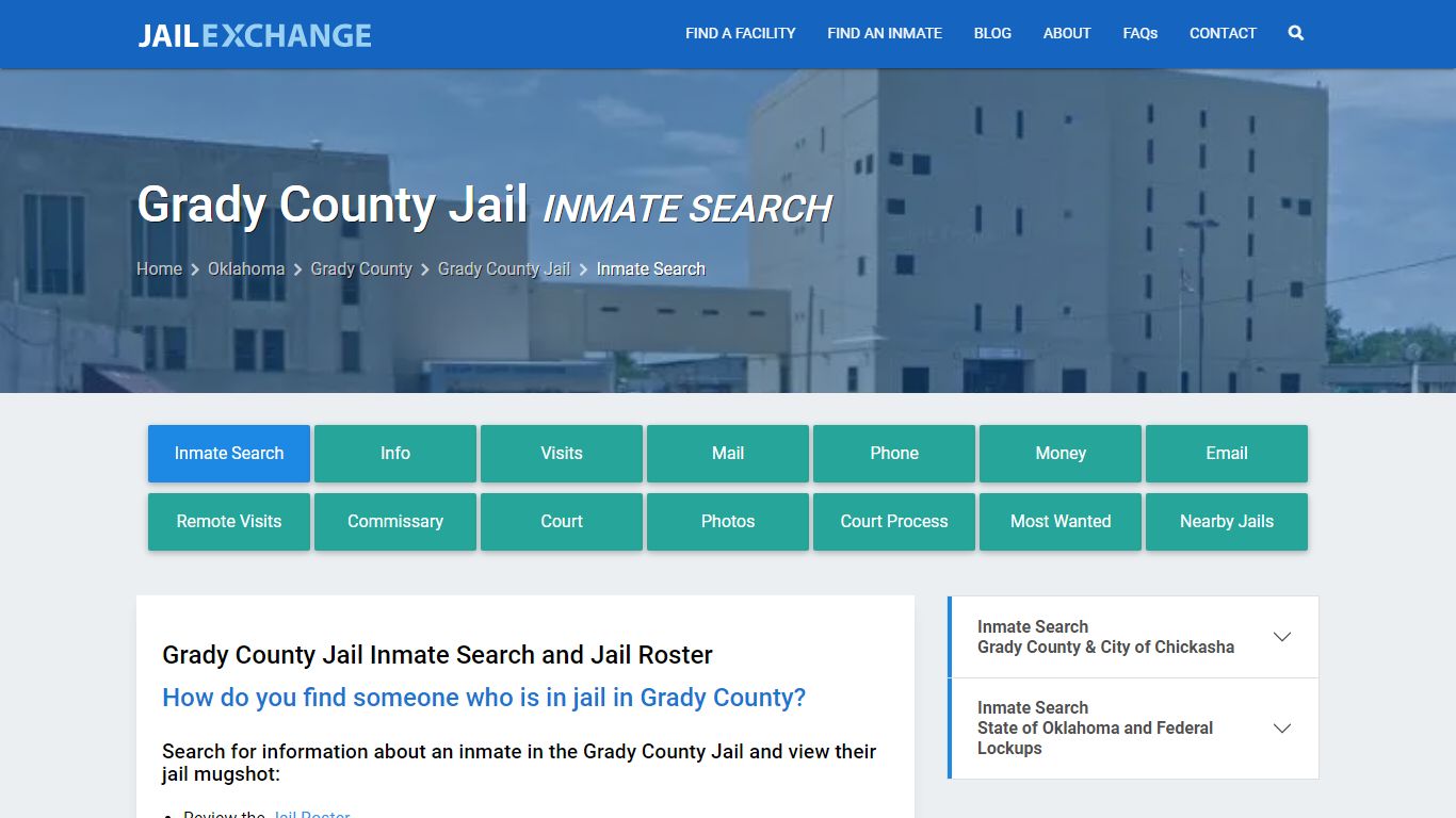 Inmate Search: Roster & Mugshots - Grady County Jail, OK - Jail Exchange